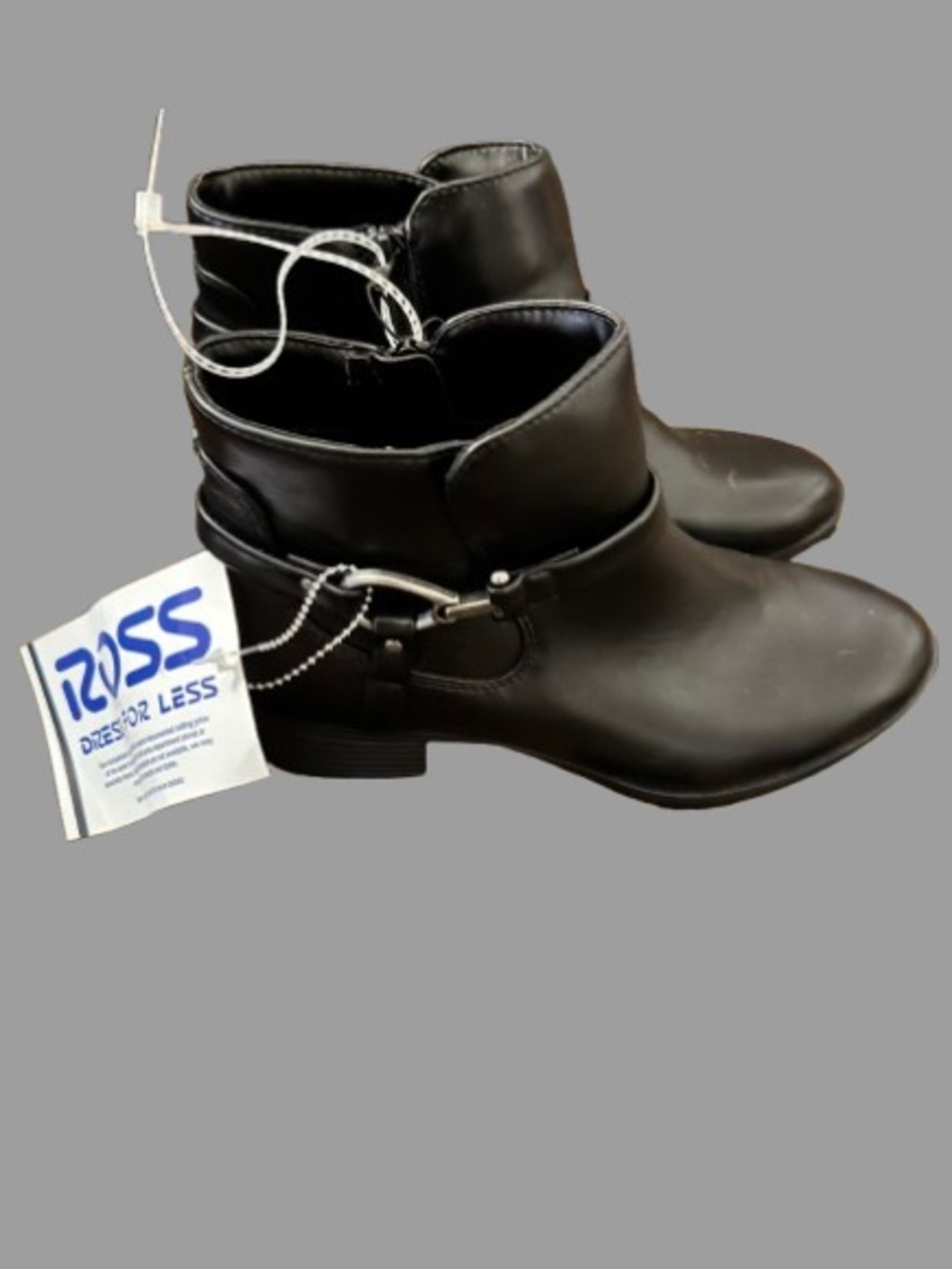 Classic Black Women's Ankle Boots with Buckle Detail NWT 9.5 - Picture 2 of 5